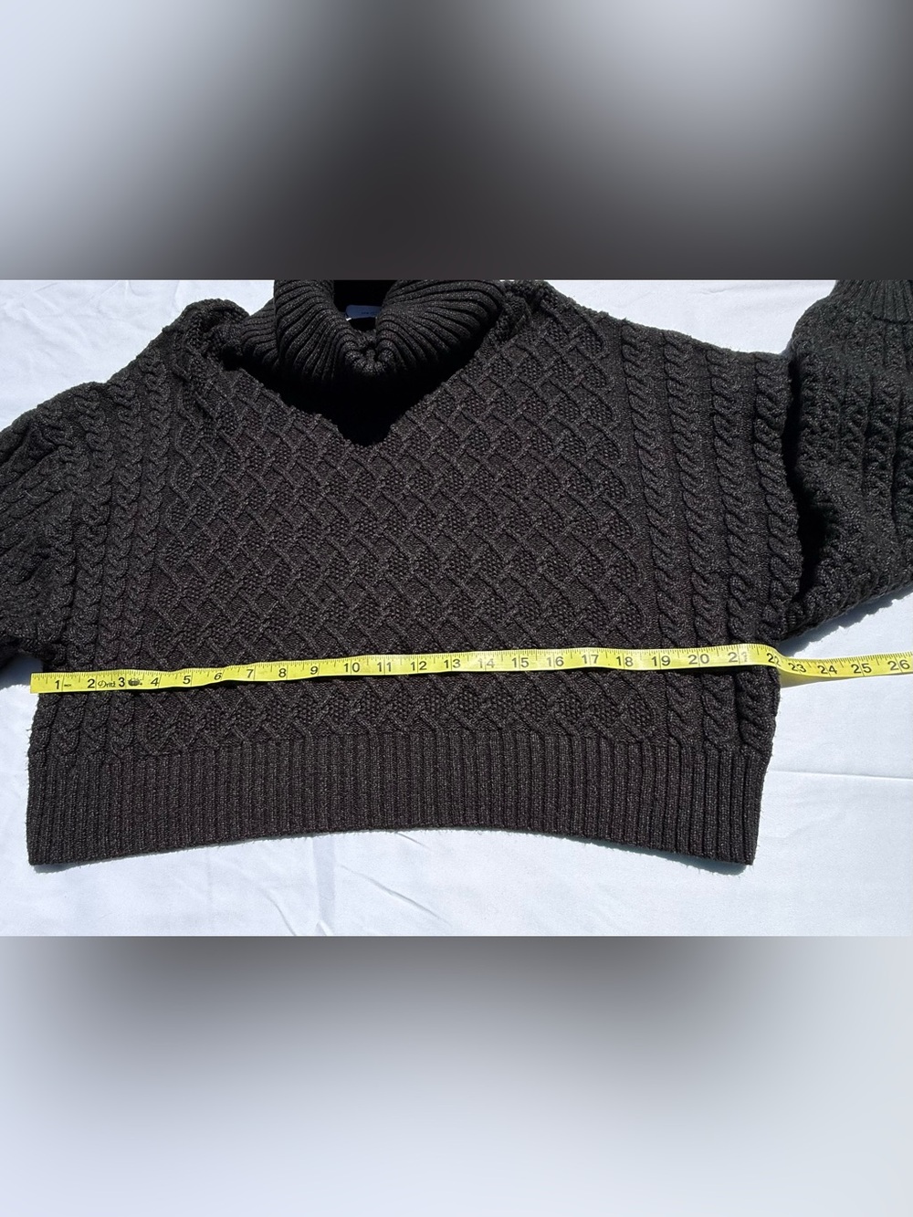 Zara Black Cable-Knit Turtleneck Sweater - Picture 5 of 6